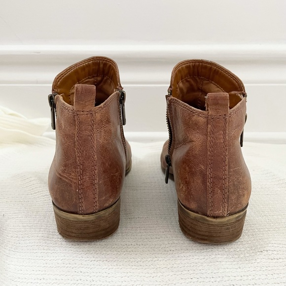 Lucky Brand Brown Leather Ankle Boots - Picture 3 of 4